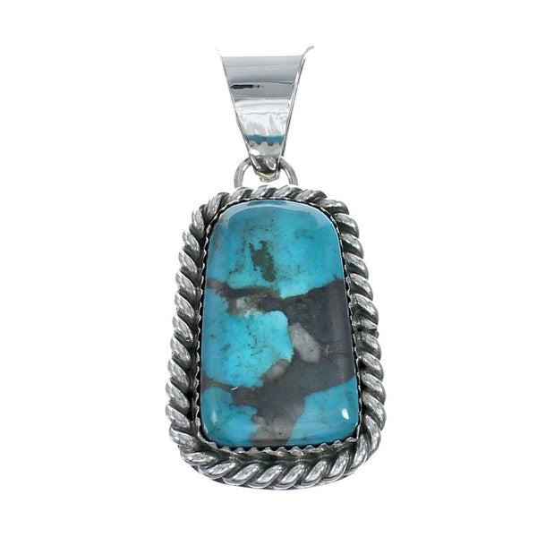 Navajo Native American Turquoise Sterling Silver Pendant SN20082